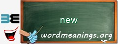 WordMeaning blackboard for new